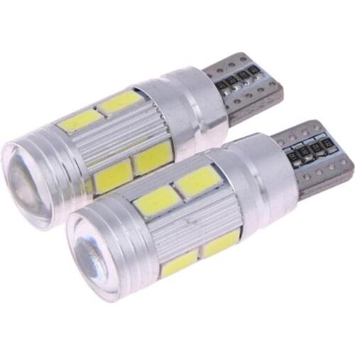 2Pcs T10 Car Light Bulb 5630 10 SMD W5W Auto Led Lamp 12V Automobiles Parking Tail Trunk License Light-emitting Diode Lamp New