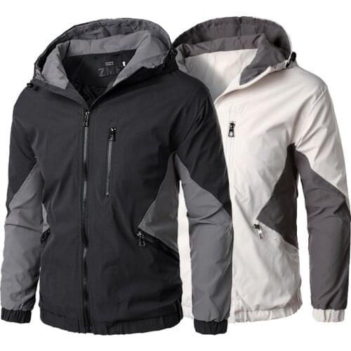 Mens Windbreaker Jackets Waterproof Military Hooded Zipper Casual Jacket Autumn Male Yellow Brand Fashion Coats Plus Size 5XL