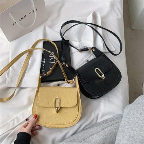 2021 New PU Leather Shoulder Bags For Women Korean Version of The Small Square Bag Solid Color Crossbody Bag Female Phone Purse