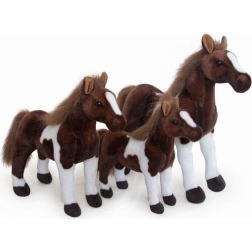 Fancytrader New Pop 26'' / 65cm Hot Giant Stuffed Soft Plush Animal Horse Toy Emulational Hucul Horse Doll 3 Models