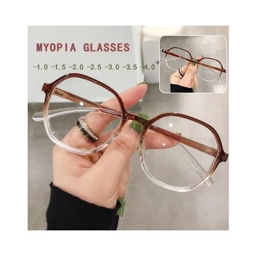 Myopia Prescription Glasses for Women Clear Lens Prescription for Students Myopia Black Brown -1.0 To -4.0