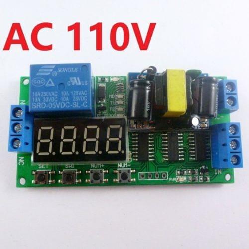 110V AC Cycle Time Timer Switch Delay Relay ON OFF Repeat 1-9999s adjustable