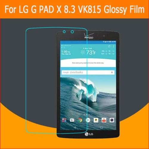Premium HD Clear Glossy screen protector film For LG G PAD X 8.3 VK815 tablet front screen protective HD lcd films + clean cloth