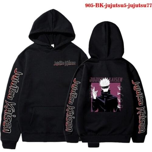 Anime Jujutsu Kaisen Hoodies Harajuku Fashion Men Women Hoodies Casual Loose Pullovers Hooded Autumn Winter Oversize Sweatshirts