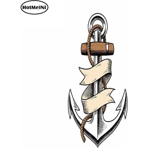HotMeiNi 13cm x 5.7cm For Decorative Anchor Car Accessories Vinyl Car Sticker High Quality Occlusion Scratch Waterproof Decal