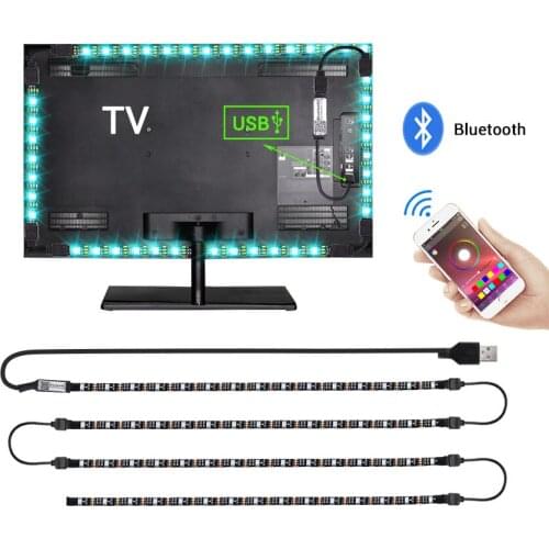 50CM 5V USB Bluetooth Waterproof Power LED Wall Light RGB 5050 SMD HDTV TV Desktop Computer Screen Backlight and Offset Lighting