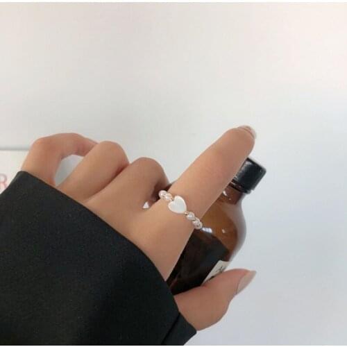 Multi Beaded Pearl Rings Natural Freshwater Pearl Geometric Rings for Women Continuous Circle Minimalist Ring 2021 New Romantic