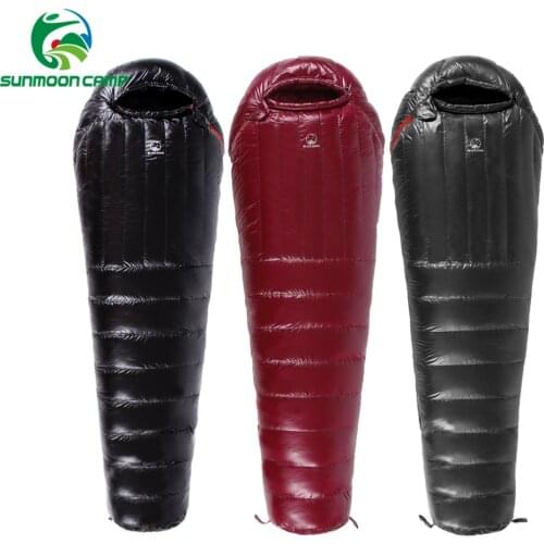 Winter Warm Insulated Adult Mummy 95% White Goose Down Sleeping Bag With Compression Sack 850FP For Backpacking Camping Hiking