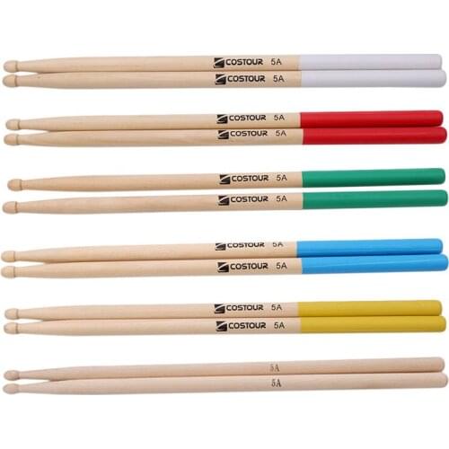 1 Pair Maple Wood Drum Sticks 5A 7A Anti-slip Electronic Drum Rack Drumsticks Musical Sticks Percussion Instruments Accessories