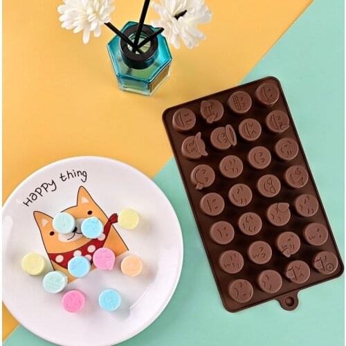 1pc Joy, Sorrow, Joy, Smiley Face Silicone Mold DIY Cool Expression Fondant Chocolate Cake Decoration Tools