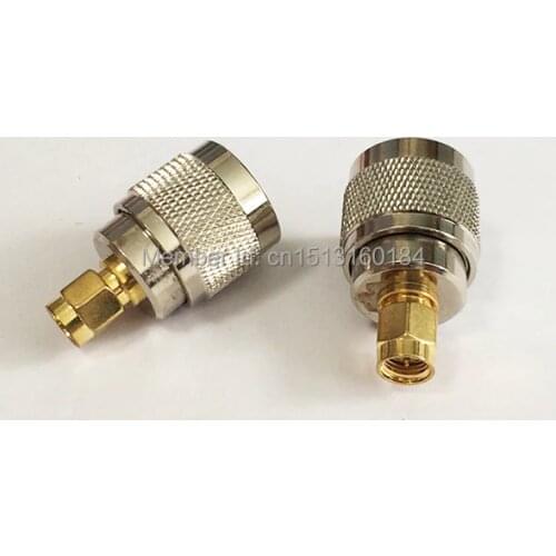1pc UHF Male Plug to SMA Male Plug RF Coax Adapter Modem Convertor Connector Straight Nickelplated NEW wholesale