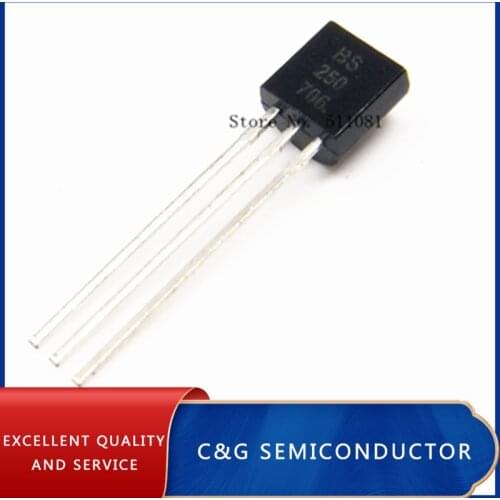 10PCS BS250 TO-92 P channel 45V 0.23A 0.7W