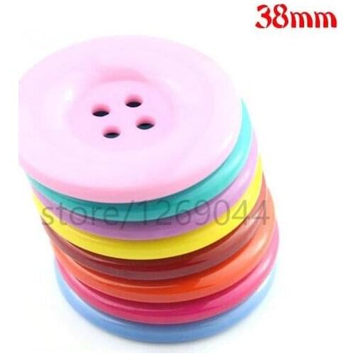 10pcs 38mm 4 holes Colorful resin coat buttons large fashion buttons clothing accessories diy sewing craft accessories