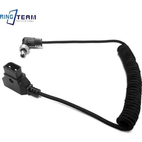 10X D-Tap to DC 5.5*2.5mm Sound Devices Coaxial Angle Right Lock Coiled Power Cable for PIX-E5 PIX-E5H PIX-E7 Recording Monitors