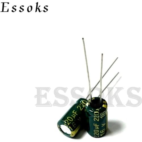 20pcs Electrolytic Capacitor 16V220UF 16V 220UF 6X7 6X12 mm High Frequency Low ESR Aluminum Capacitors