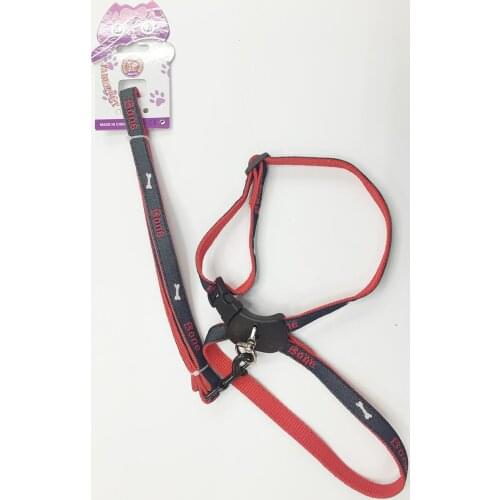 500pcs/lot Adjustable No-Pull Denim Dog Harnesses Leash Collar Training Walking Running Rescue Harness Small Medium Large Dog