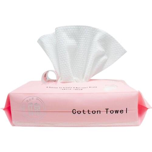 60 PCS One-off Washcloth Purely Cotton Pearl Cotton Soft Towel Dry-wet Dual-purpose Beauty and Cleansing Towel Makeup