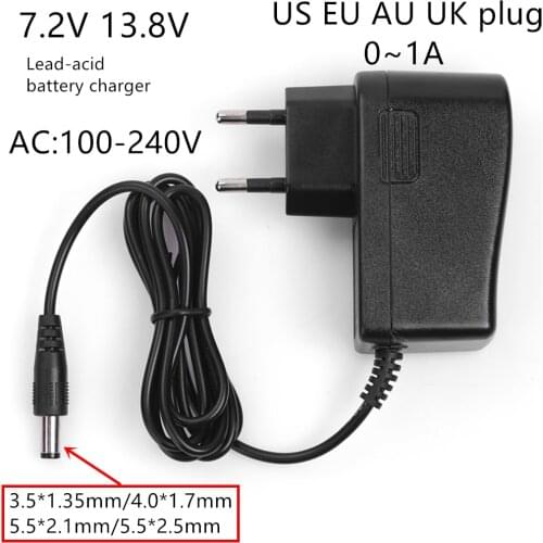 1PCS 13.8 V 1 A Power adapter 13.8V1000mA adapter 100-240VAC DC head is 5.5 * 2.1mm EU/US/UK/AU plug