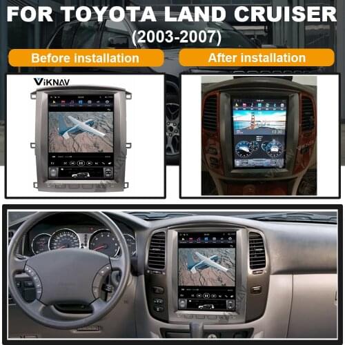 Android car GPS navigation for TOYOTA Land Cruiser 2003 2004 2005 2006 2007 Support carplay auto multimedia player