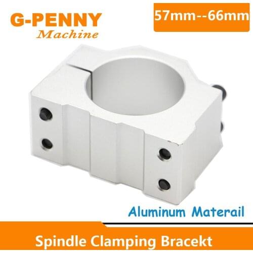 Free Shipping CNC Spindle Motor fixture 57mm,58mm,60mm,62mm,64mm,65mm,66mm Spindle Clamping bracekt Aluminium fixture
