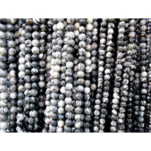 Wholesale AA quality 4mm 6mm 8mm 10m String natural black quartz rutilated stone loose Beads 15' strand/lot jewelry making
