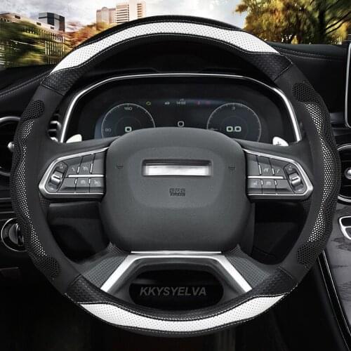 Car Steering Wheel Cover 38CM For Great Wall Haval Hover H1 H4 F7X H6 H7 H9 F5 F7 H2S Coupe 2017 2018 2019 2020 Auto Accessories