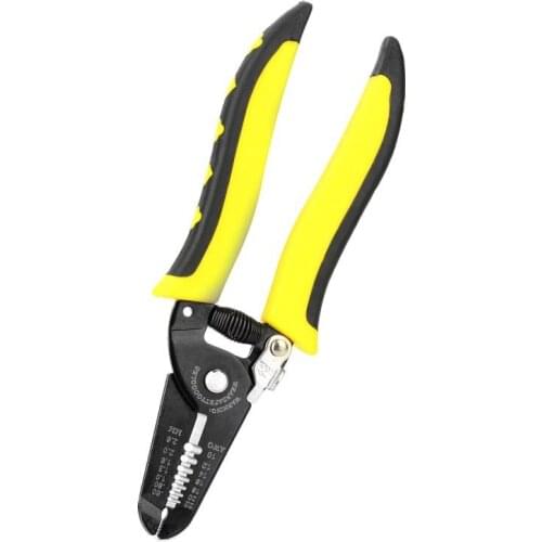 Dia 0.6-2.6mm Wire Stripper Pliers Cable Cutter Clamp Carbon Steel Cable Nipper Scissors Handy Plier Cutting Tool w/ Safe Lock