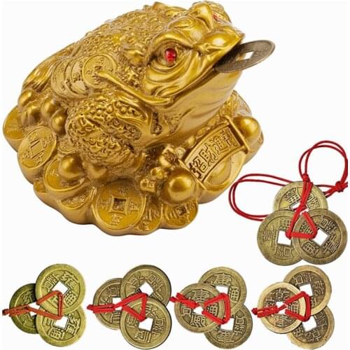 FengShui Toad Money Lucky Consecration and Lucky Money Toad Money Frog Golden Toad Ornaments Home Office Decoration Lucky Gifts