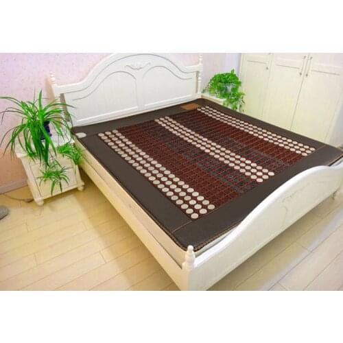 Korea Health heating jade mattress far infrared jade heating cushion thermal tourmaline mat Free Gift eye cover