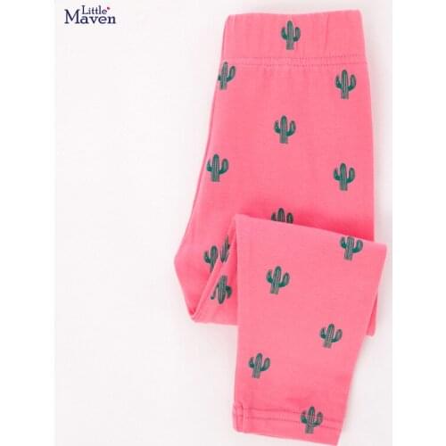 2-7 Years Baby Girls Leggings Kids Autumn New Arrival Skinny Pants Cute Cactus Print Elasticity Leggings for Girl Child Trousers