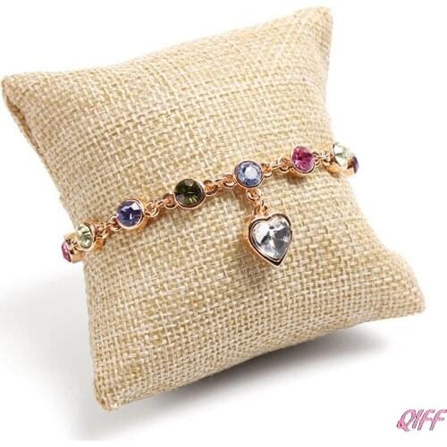 Small Pillow Cushion Bracelet Bangle Wrist Watch Jewelry Display Holder Showcase