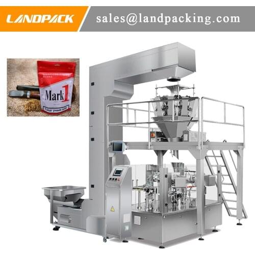 Multihead Weigher Tobacco Rotary Pouch Packing Machine Precision Weighing Zipper Packaging Machine