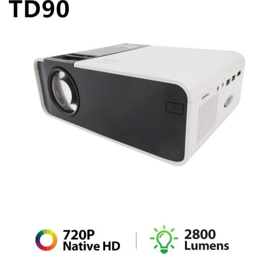 TD90 HD Mini Projector 720P LED Android WiFi Projector Video Home Cinema VGA AV Movie Game Proyector laser projector 4k