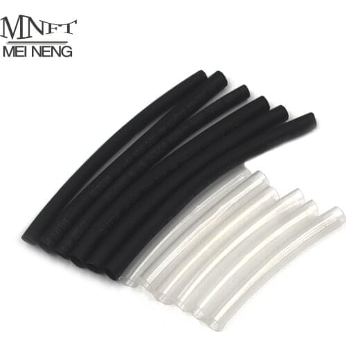 MNFT 30PCS (Clear 6CM / PCS or Black 10CM / PCS) Shrink Tube Fishing Tackle Heat Shrink Wire Bundling Tubes Rigging Material