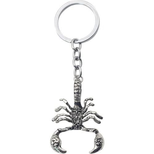 Fashion Scorpion Pendant Keychain For Women Men Stainless Steel Key Ring Holder Cute Car Key Chains Accessories