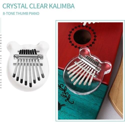 Musical Instrument Acrylic Thumb Piano Mbira Crystal Transparent 8 Keys Kalimba Quality Musical Instrumentos Musicales