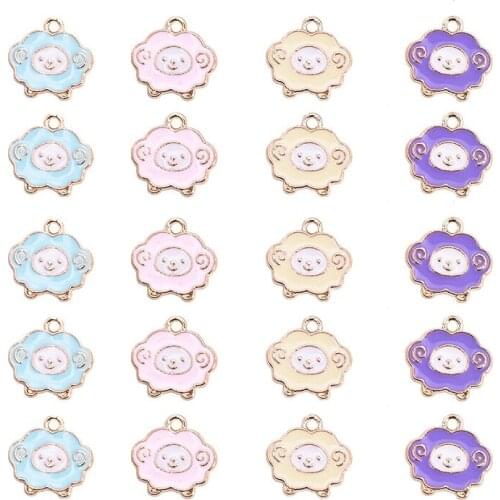 BULK! 20 Sheep Charm Charm for Jewelry Making Symbolizes Solidarity, Harmony, and Calm Woolly Sheep Enamel Charms Animals LI39DJ