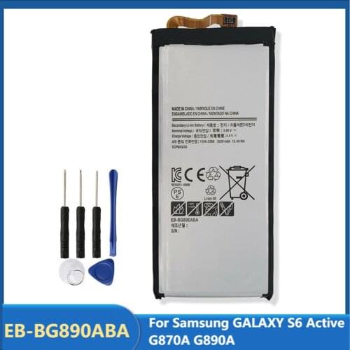 Original Replacement Phone Battery EB-BG890ABA For Samsung GALAXY S6 Active G870A G890A Rechargable Batteries 3500mAh