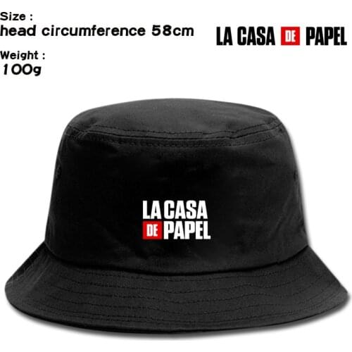La Casa De Papel Money Heist House of Paper Bucket Hat Panama Cap Summer Homme Femme Bob Chapeau Outdoor Sun Fisherman Hat