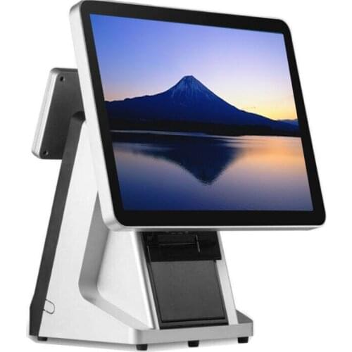 Restaurant pos all in one 15" LED LCD touch screen Pos Terminal Pos System with VFD