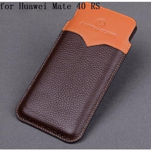 Luxury Genuine Leather Case forHuawei Mate 40 RS Cover Handmade Phone Pouch Sleeve forHuawei Mate 40rs Limitted Edition Funda