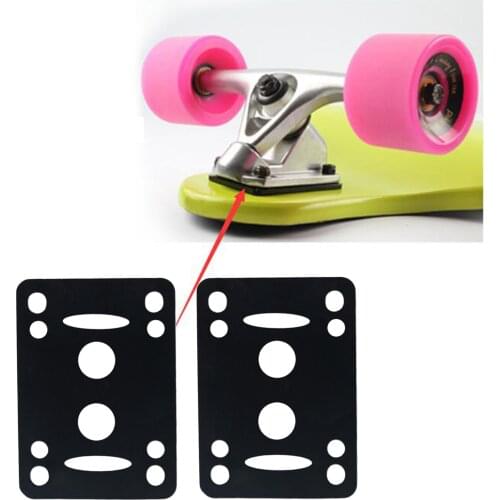 2Pieces Replacement Black Rubber Longboard & Skateboard Risers Shock Pads Parts