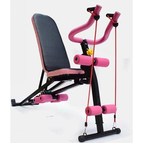 3 in 1 Workout Fitness Chair: Dumbbell Stool + Waist and Abdomen Board + Sit-Ups Auxiliary Equipment