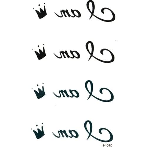 I Am Crown Waterproof Temporary Tattoos stickers Henna tattoo designs for men brinquedos harajuku temporary tatoo sticker