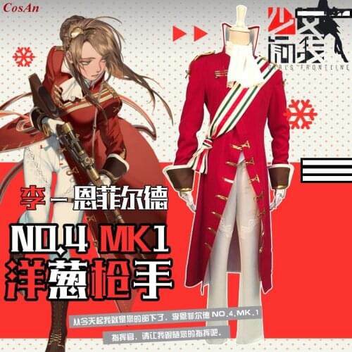 The High Quality Hot Game Girls Frontline Lee-Enfield Cosplay Costume Red Combat Uniform Halloween Party Role Play Clothing