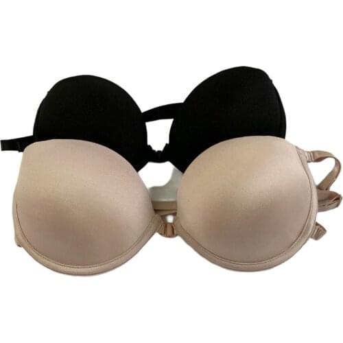 Japanese Invisible Front Closure Strapless Sexy Bra Wedding Dress Padded Push Up Lingerie for Women Beautiful Back