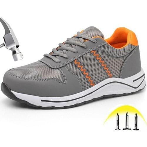 Safety Shoes Mens Steel Toe Cap Anti-smashing Puncture Proof Summer Women Light Breathable Wear-resistant Anti-slip Work Shoes