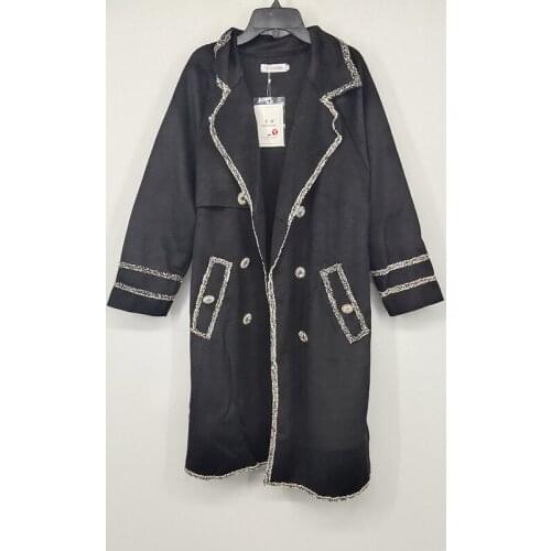 YUERWANG Women Woolen Coat Warm Winter Jacket Thickened Loose Casual Long All Match Black Outwear Ladies Overcoat 2021 Fashion