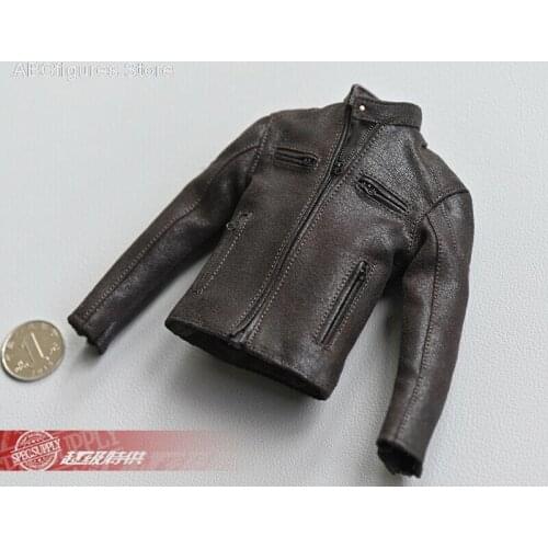 1/6 Retro style Male Biker Jacket Model Motorcycle Coat Suit Clothing For 12'' Action Figure Body For Collection In Stock