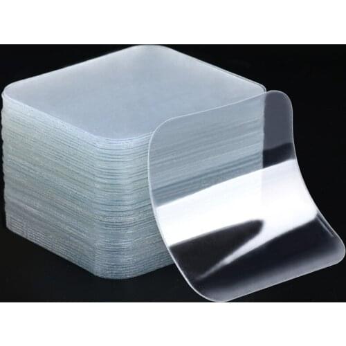 10pcs Double Sided Tape Reusable Heat Resistant Transparent Nano Tape Wall Stickers Waterproof Traceless Gel Home Decor Tool